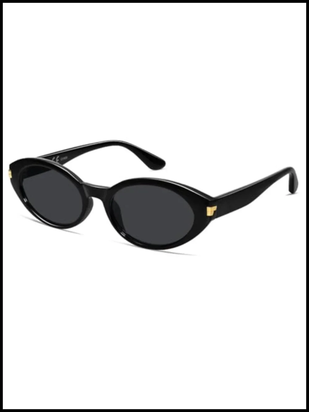 Polarized Retro Oval Sunglasses for Women Men Small Face Vintage 90s Shades